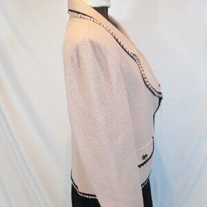 Castleberry 2-piece pink and black knit skirt suit  16P